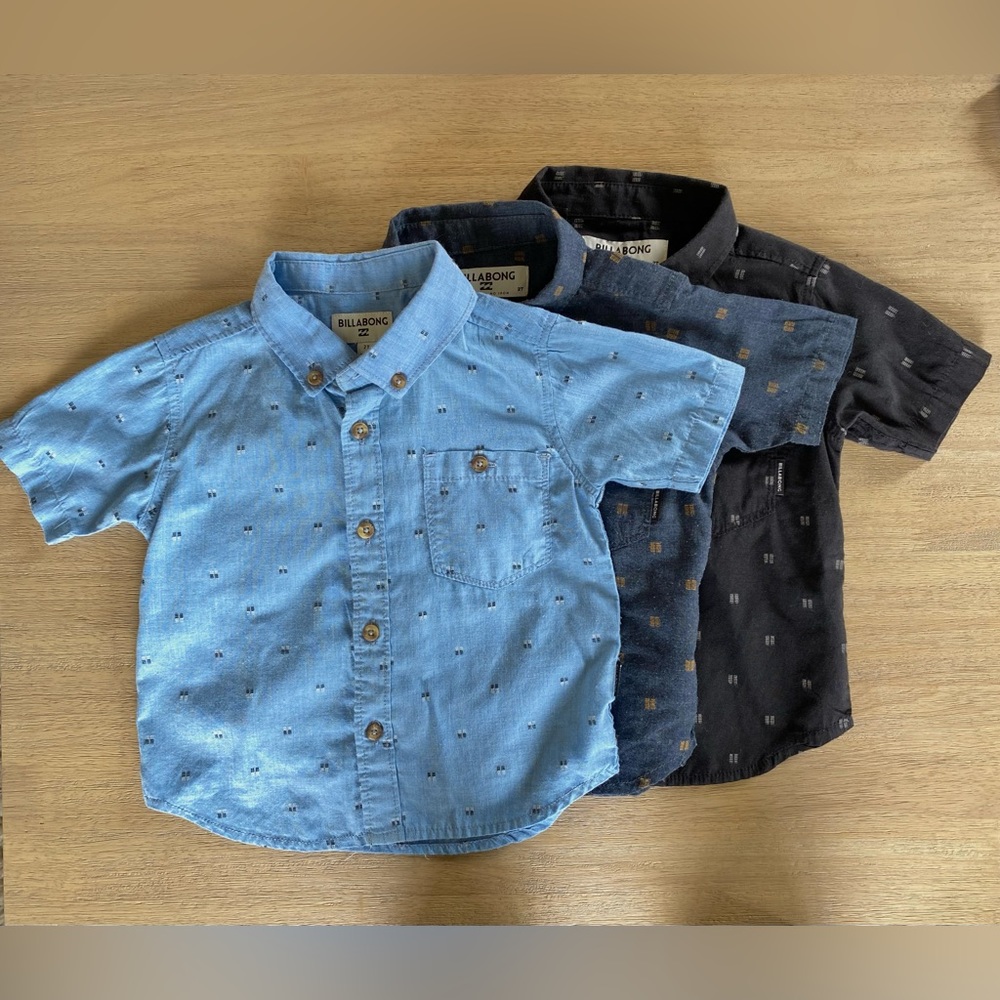 Billabong Boys 2T button down shirts (3 shirts)